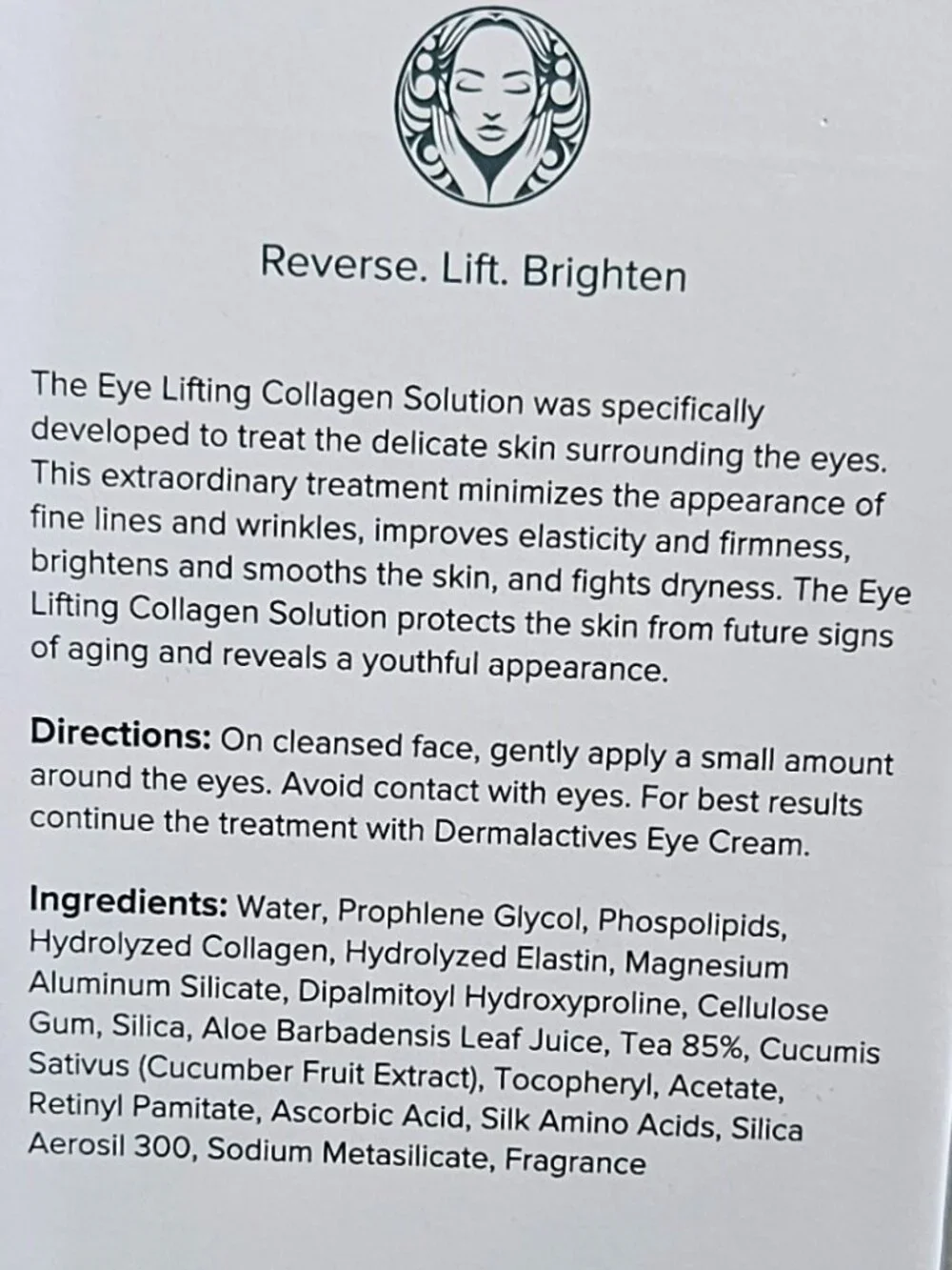 Dermalactives eye lifting